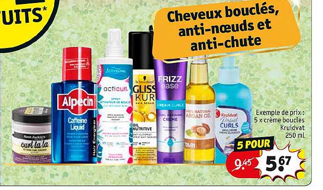 cheveux bouclés anti-nœuds et anti-chute