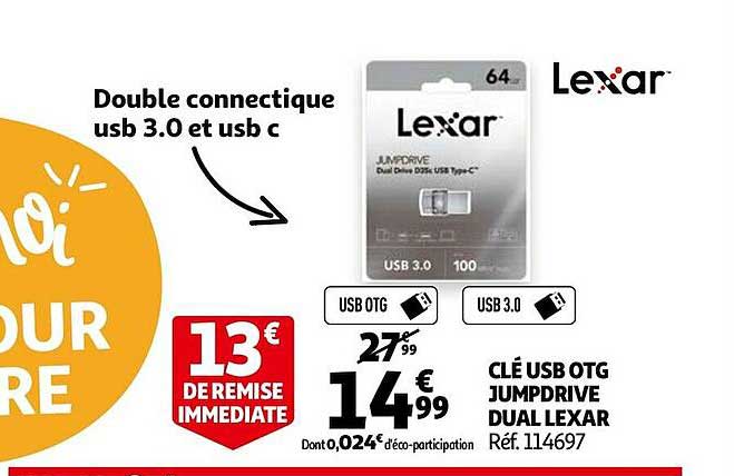 clé usb otg jumpdrive dual lexar