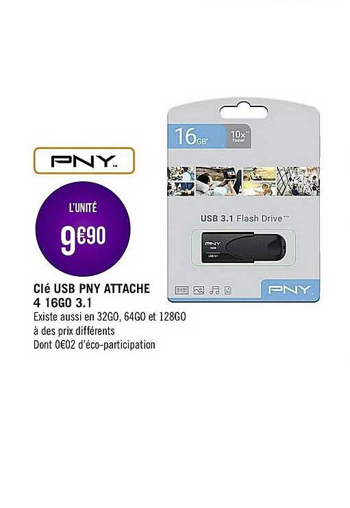 clé usb pny attache 4 16go 3.1