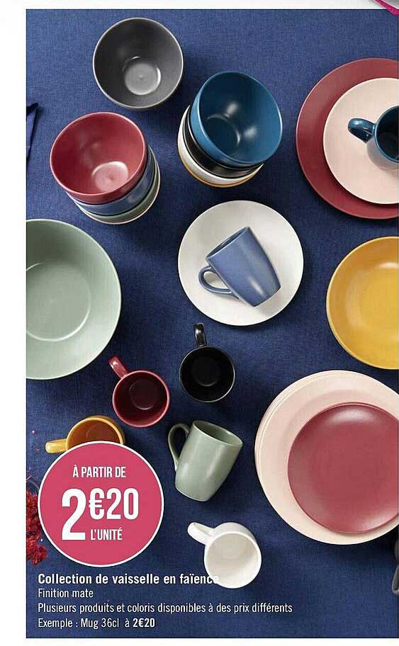 collection de vaisselle en faïences