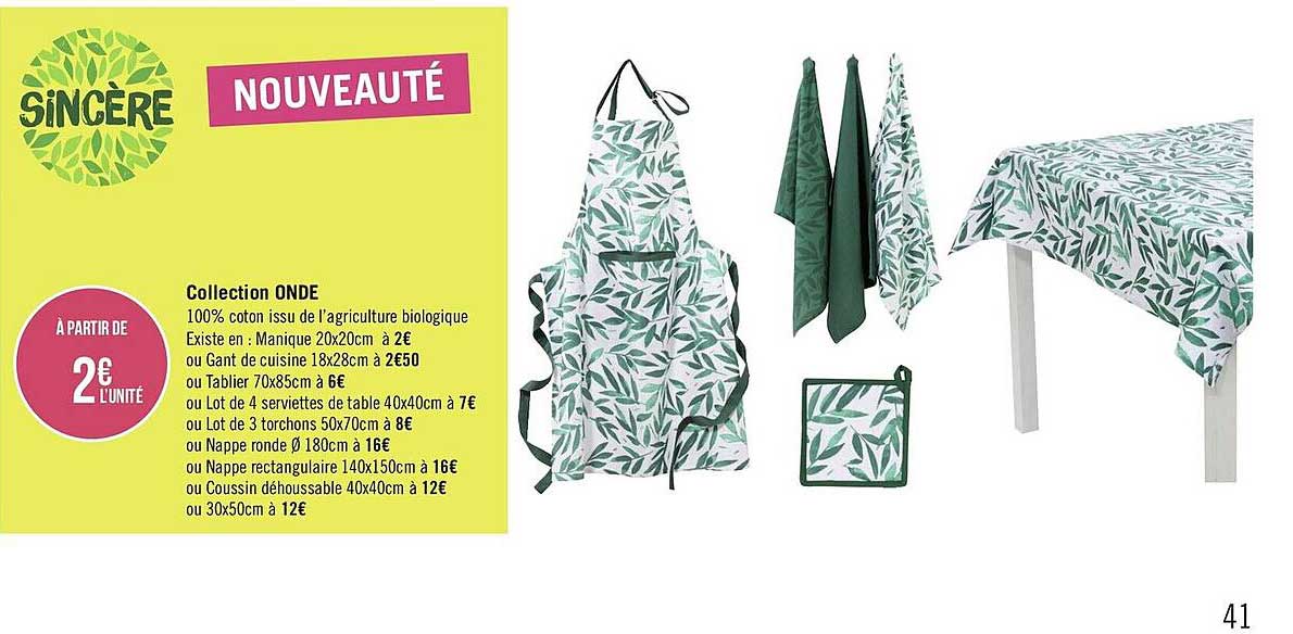 collection onde sincère