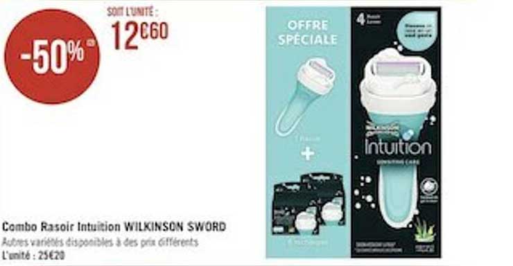 combo rasoir intuition wilkinson sword