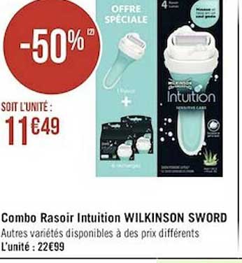combo rasoir intuition wilkinson sword