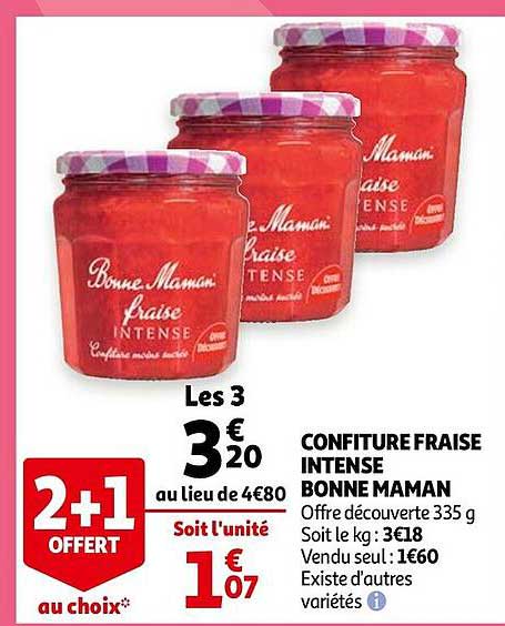 Confiture Fraise Intense Bonne Maman