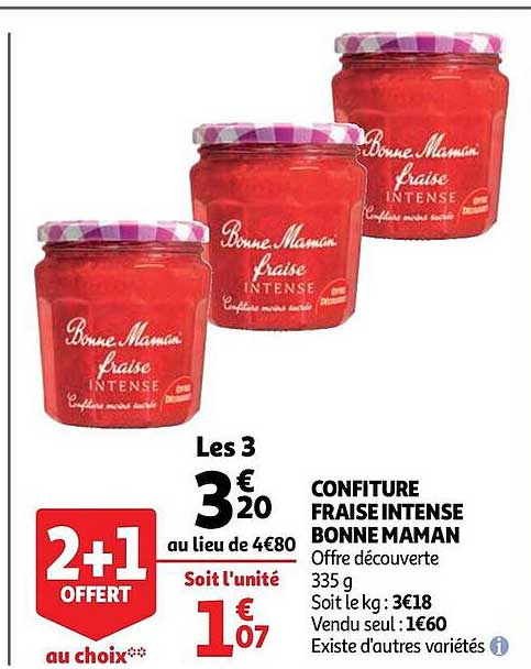 confiture fraise intense bonne maman