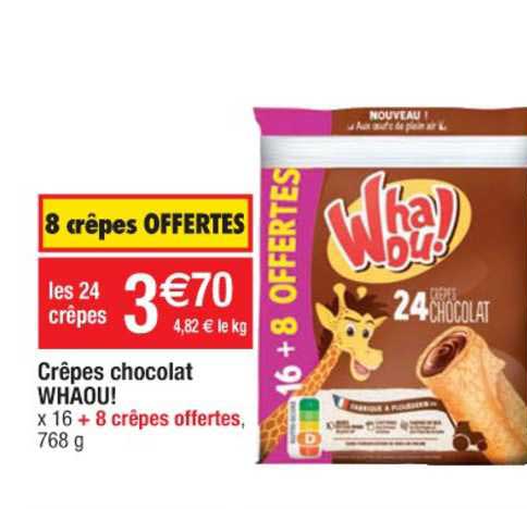 Crêpes Chocolat Whaou! 8 Crêpes Offertes