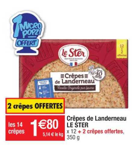 crêpes de landerneau le ster 2 crêpes offertes