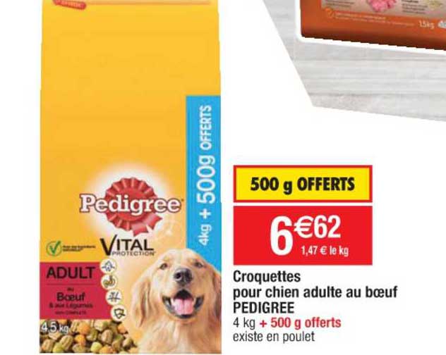 Croquettes Pour Chien Adulte Au Bœuf Pedigree