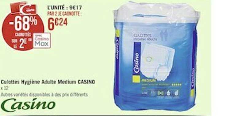 Culottes Hygiène Adulte Medium Casino