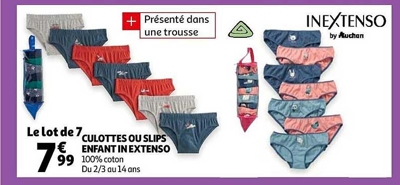 culottes ou slips enfant in extenso