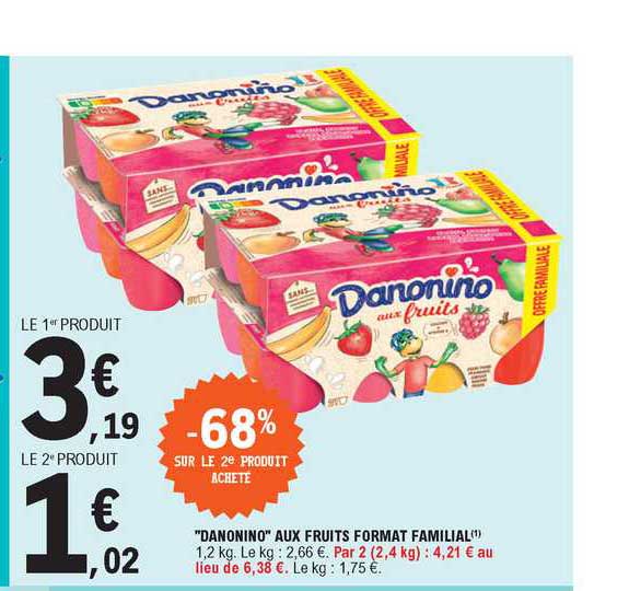 danonino aux fruits format familial