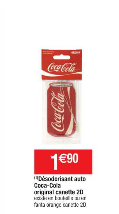 désodorisant auto coca-cola original canette 2d