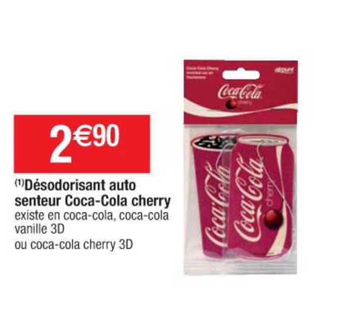 désodorisant auto senteur coca-cola cherry
