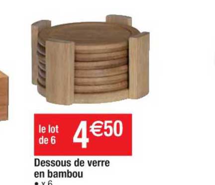 Dessous De Verre En Bambou