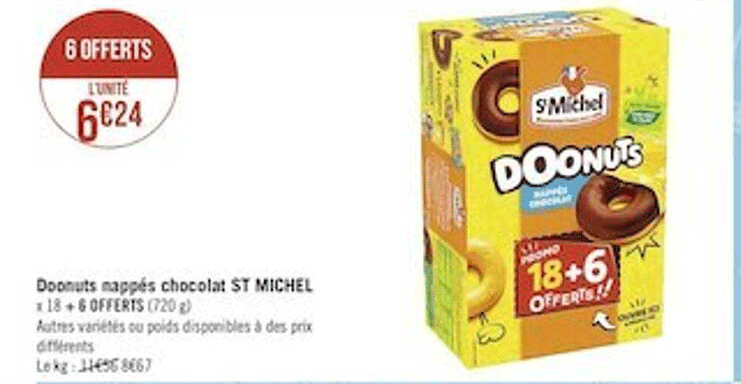 Doonuts Nappés Chocolat St Michel