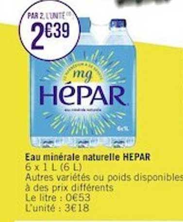 Eau Minérale Naturelle Hépar