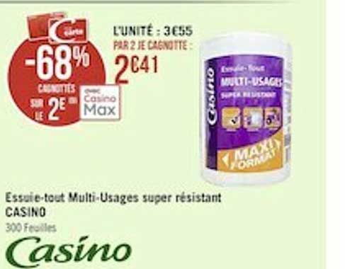 essuie-tout multi-usages super résistant casino