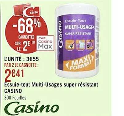 essuie-tout multi-usages super résistant casino