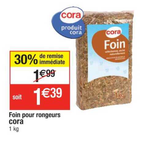 foin pour rongeurs cora 30% de remise immédiate