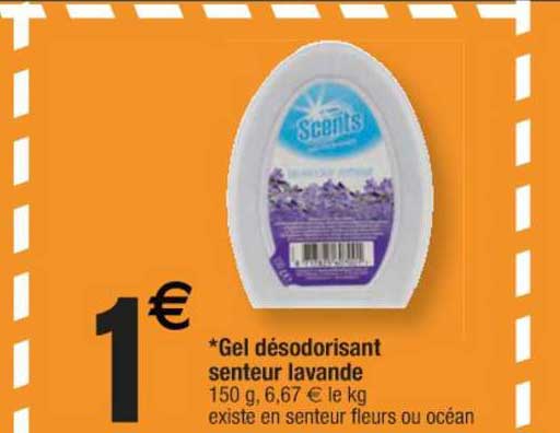 gel désodorisant senteur lavande