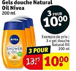 gels douche natural oil nivea