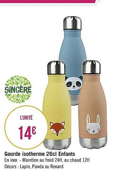 Gourde Isotherme 26cl Enfants Sincère