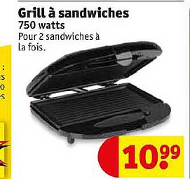 Grill à Sandwiches 750 Watts