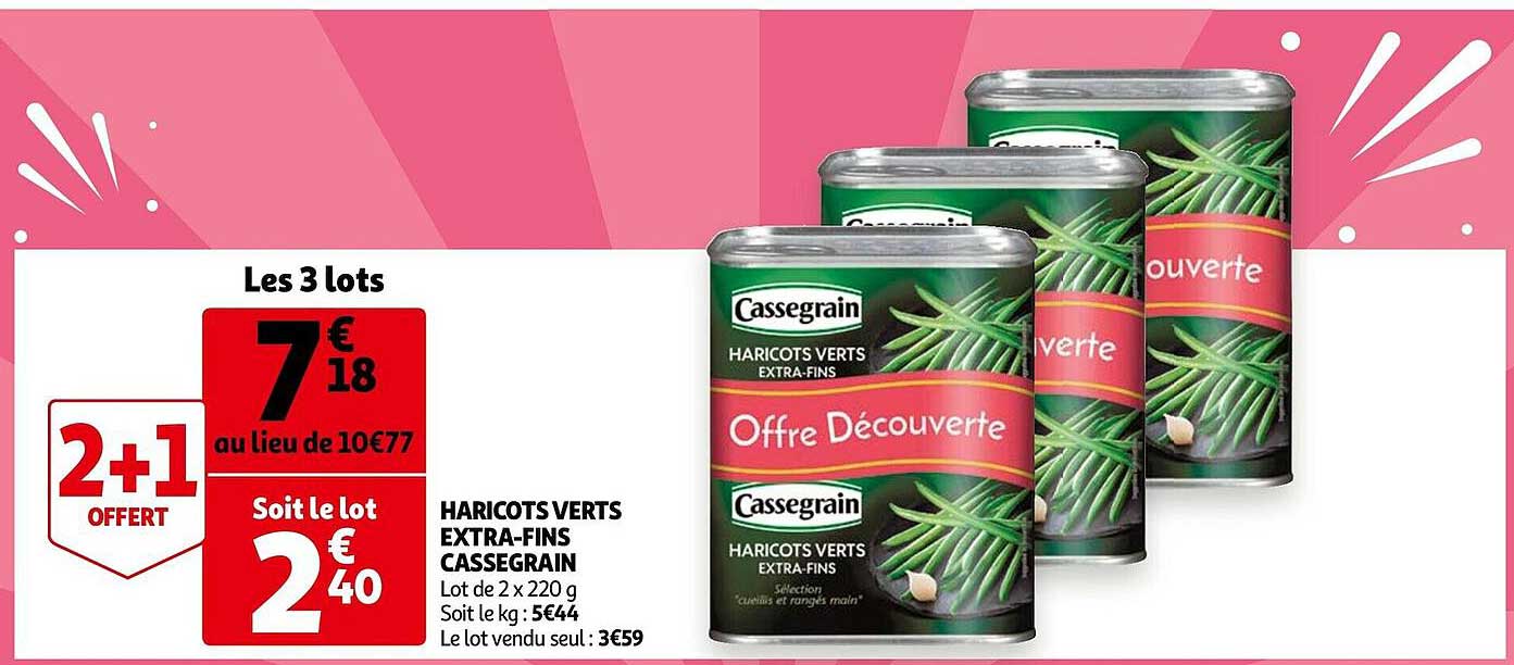 haricots vert extra-fins cassegrain