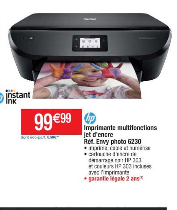 imprimante multifonctions jet d'encre réf. envy photo 6230 hp
