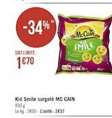 kid smile surgelé mc cain