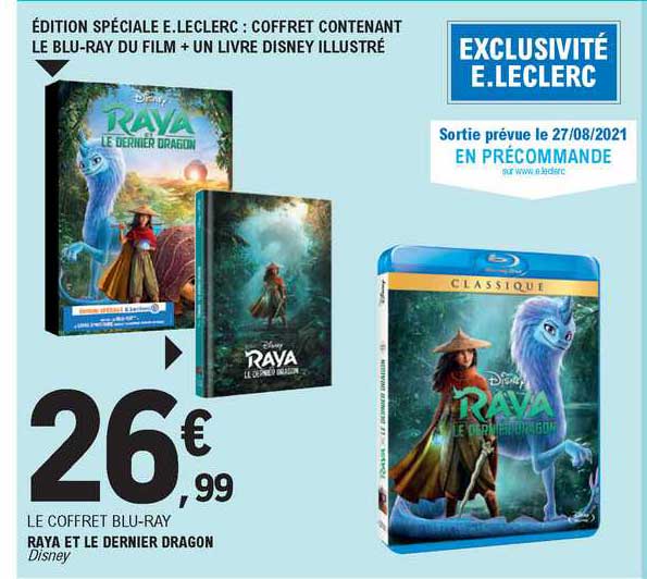 le coffret blu-ray raya et le dernier dragon