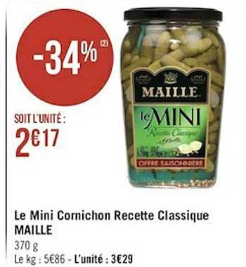 Le Mini Cornichon Recette Classique Maille