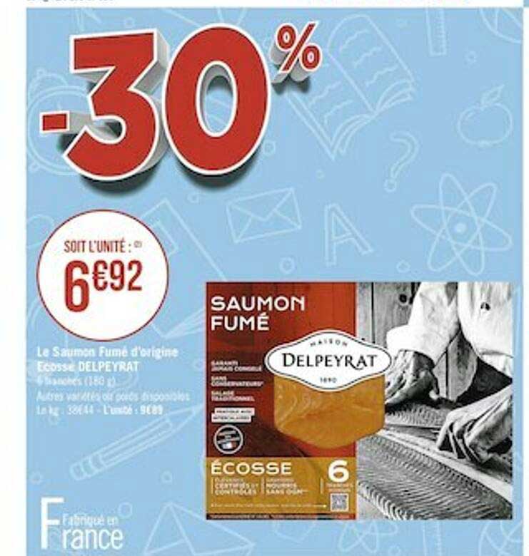 le saumon fumé d'origine écosse delpeyrat