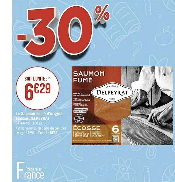 le saumon fumé d'origine écosse delpeyrat