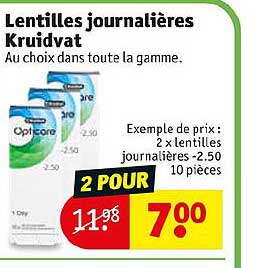 lentilles journalières kruidvat