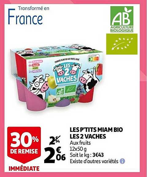 les p'tits miam bio les 2 vaches