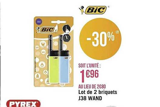 Lot De 2 Briquets J38 Wand Bic
