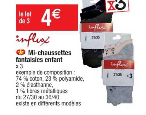 mi-chaussettes fantaisies enfant influx
