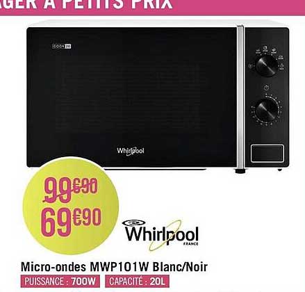 Micro-ones Mwp101w Blanc Noir Whirlpool