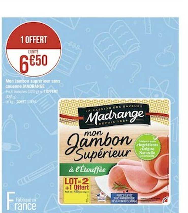 mon jambon supérieur sans couenne madrange