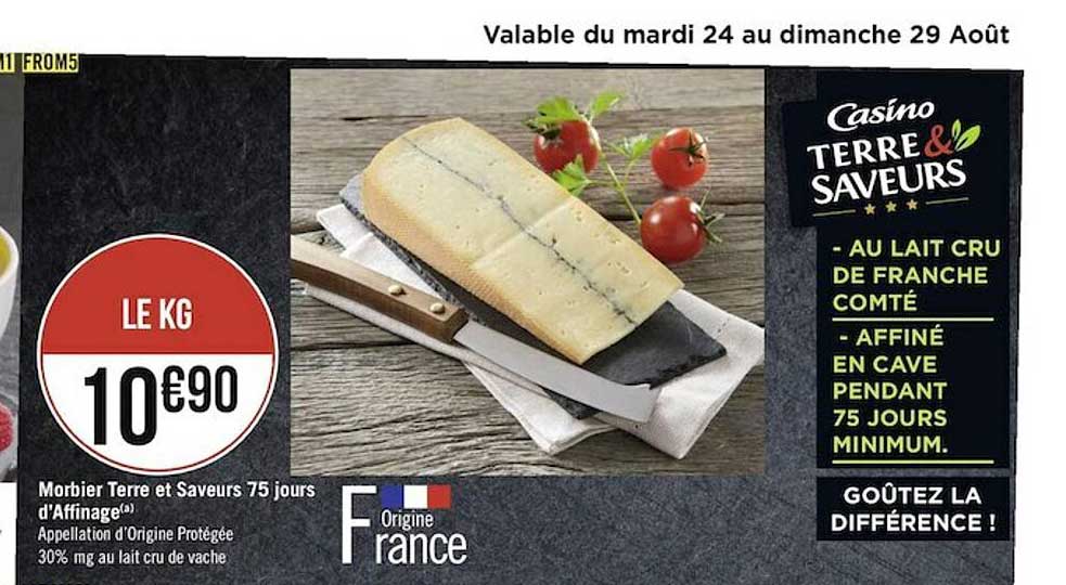 morbier terre et saveurs 75 jours d'affinage