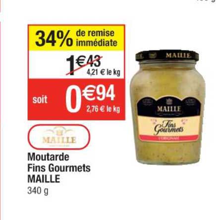 Moutarde Fins Gourmets Maille 34% De Remise Immédiate