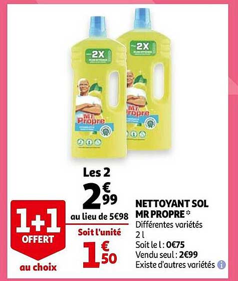 nettoyant sol mr propre