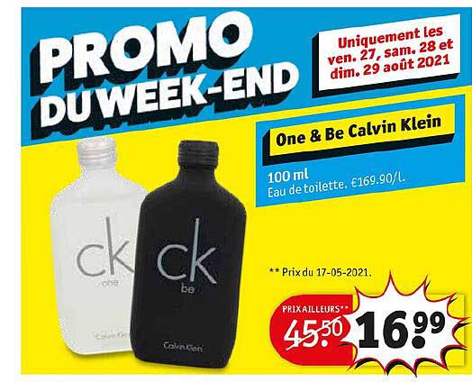 one & be calvin klein