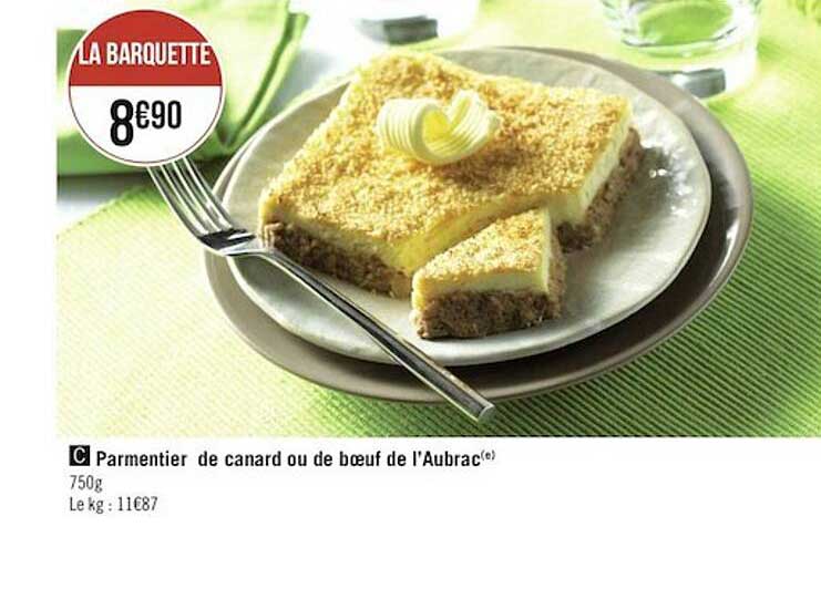 parmentier de canard ou de bœuf de l'aubrac