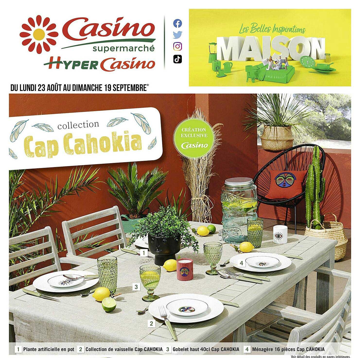 Plante Artificielle En Pot, Collection De Vaisselle Cap Cahokia, Gobelet Haut 40cl Cap Cahokia, Ménagère 16 Pièces Cap Cahokia