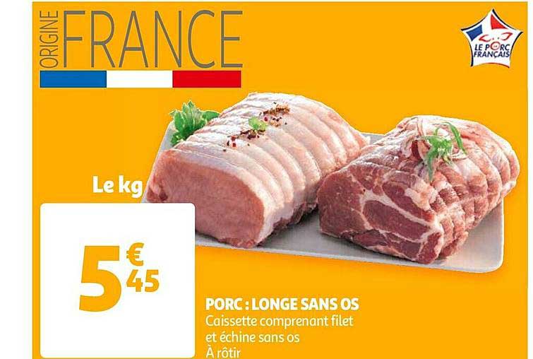 Porc : Longe Sans Os