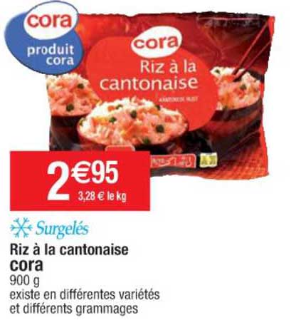 Riz à La Cantonaise Cora Surgelés
