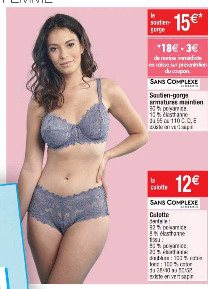 soutien-gorge armatures maintien culotte