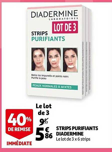 strips purifiants diadermine